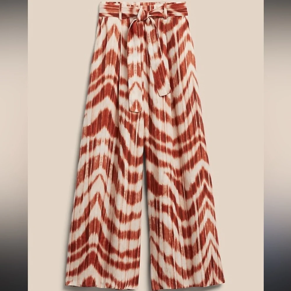 MERIDIAN LINEN PALAZZO PANT  0